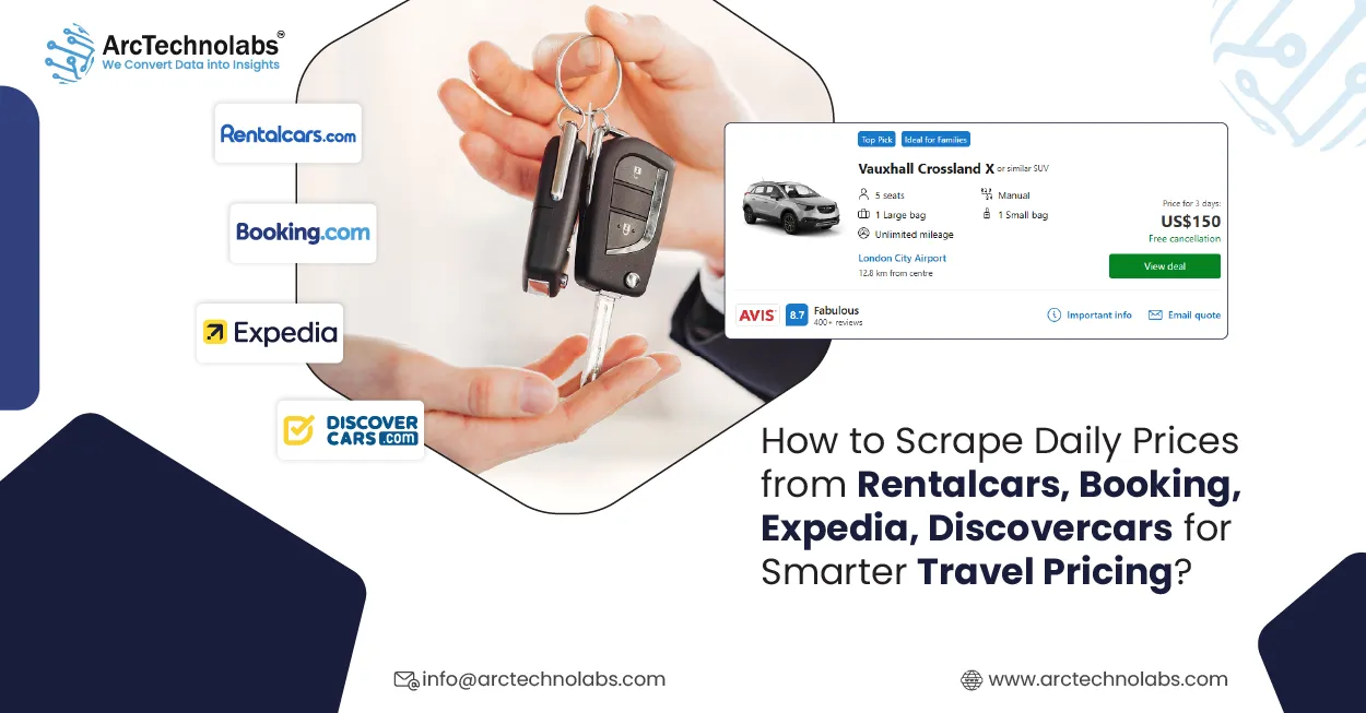 How to Scrape Daily Prices from Rentalcars, Booking, Expedia, Discovercars-01